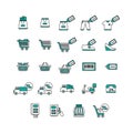 Collection of shopping icons. Vector illustration decorative background design