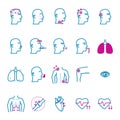 Collection of sick icons. Vector illustration decorative design