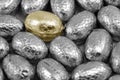 Collection of silver easter eg Royalty Free Stock Photo