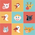Collection of simple icons pets