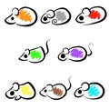 Collection of Simple Rodent Mouse Guinea Pig and Hamster Logo Illustrations