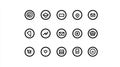 Collection of Simple UI Icons Royalty Free Stock Photo