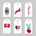 Collection of six Easter gift tags.