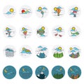 collection of sky icons. Vector illustration decorative design Royalty Free Stock Photo