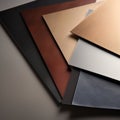 Imperfect Synthetic Leather Brushed Metal Panels In Various Colors