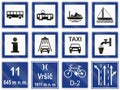 Collection of Slovenian Guide Road Signs
