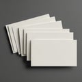 A Collection of Smooth, Rectangular White Panels Stacked Neatly on a Dark Background for Versatile Craft and Design Projects Royalty Free Stock Photo