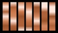 collection of smooth rose gold gradient palette for web app kit Royalty Free Stock Photo