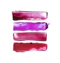 Collection of smudged lipsticks Royalty Free Stock Photo