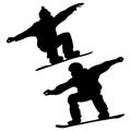 Collection. Snowboarders And A Skier