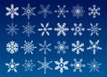 Collection snowflakes vector illustration