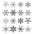 Collection snowflakes vector illustration