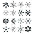 Collection snowflakes vector illustration