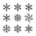 Collection snowflakes