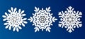 Collection snowflakes vector illustration