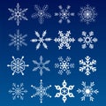 Collection snowflakes vector illustration