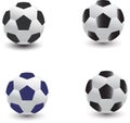 Collection Soccer ball design Isolated on white background design