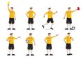 Collection of Soccer football referees Royalty Free Stock Photo