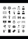 Collection of soccer icons. Vector illustration decorative design Royalty Free Stock Photo