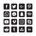 Collection of social media icons
