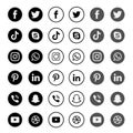 Collection of social media icons and logos
