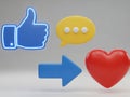 Collection of social media interaction icons Royalty Free Stock Photo