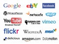 Collection of Social Network Logos Royalty Free Stock Photo