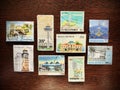 Collection of some buildings postage stamp from Malaysia and Singapore