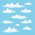 Collection of some different cartoon clouds.