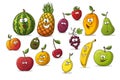 Collection Of Some Different Cartoon Fruits