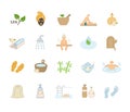 Collection of 20 spa and wellness icons