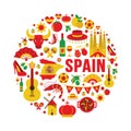 collection of spain icons. Vector illustration decorative design