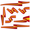 collection of spanish country flag banners