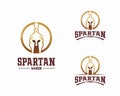 Collection Spartan Warrior logo design concept, sport, Business logo vector template Royalty Free Stock Photo