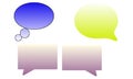 A collection of speech and thought bubbles in various colors and shapes Royalty Free Stock Photo