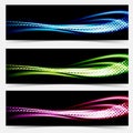 Collection speed flow abstract swoosh futuristic wave layout