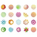 collection of sphere pattern designs. Vector illustration decorative design