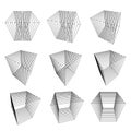 Collection of split cubes Royalty Free Stock Photo