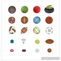 Collection of Sport Items on White Background