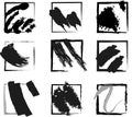 A collection of square strokes and brush strokes