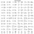 Symbol is designed to convey specific electrical functions in schematic Royalty Free Stock Photo
