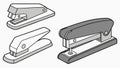 Collection of staplers, perfect for office supplies and productivity tools, vector design Generative AI Royalty Free Stock Photo
