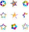 Collection of star icons, vector Royalty Free Stock Photo