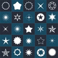 Collection star pictogram Royalty Free Stock Photo