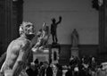 Collection of statues on Piazza della Signoria, Fl Royalty Free Stock Photo