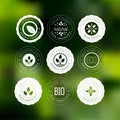 Collection of stickers and badges for natural products and eco f Royalty Free Stock Photo