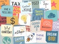 Collection of sticky note illustrations Royalty Free Stock Photo