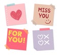 Collection of sticky note illustrations Royalty Free Stock Photo
