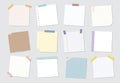 Collection of sticky note illustrations Royalty Free Stock Photo