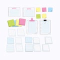 Collection of sticky note paper illustrations